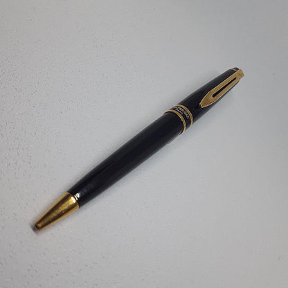 WATERMAN Expert ES Black ballpoint pen with gold decoration and metal body