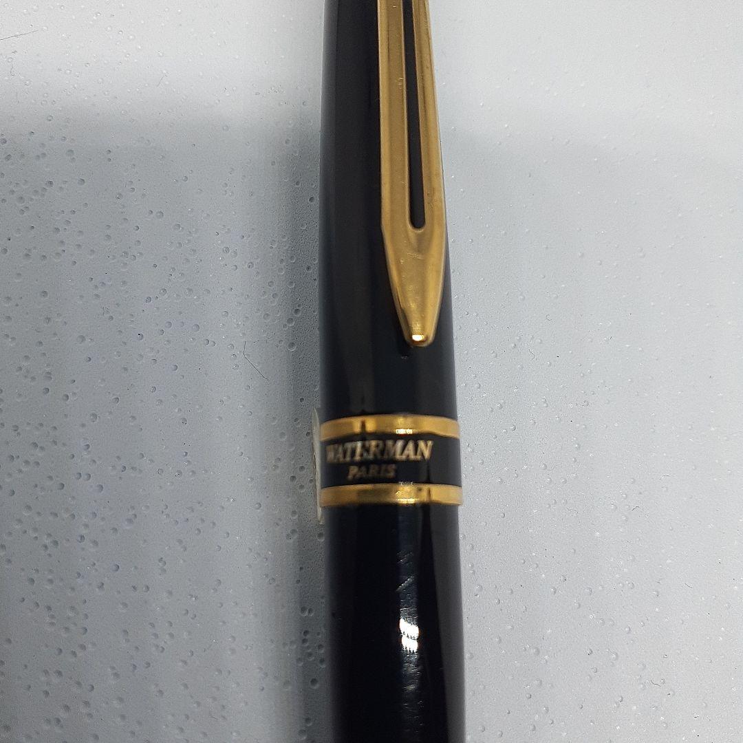 WATERMAN Expert ES Black ballpoint pen with gold decoration and metal body