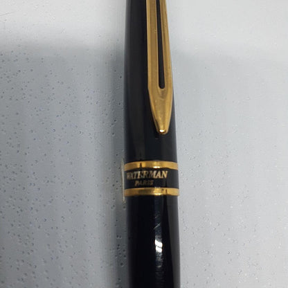 WATERMAN Expert ES Black ballpoint pen with gold decoration and metal body
