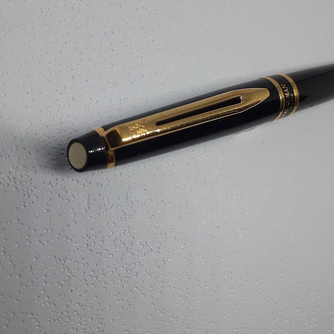 WATERMAN Expert ES Black ballpoint pen with gold decoration and metal body