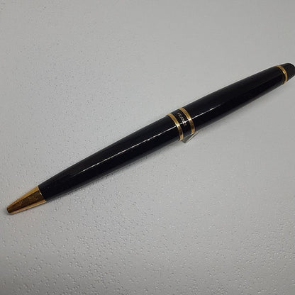 WATERMAN Expert ES Black ballpoint pen with gold decoration and metal body