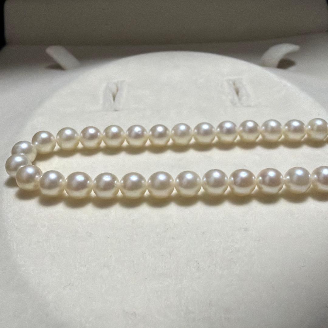 MIKIMOTO Akoya Pearl Necklace featuring 5.0-5.5mm diameter genuine pearls with high luster on a 38cm string