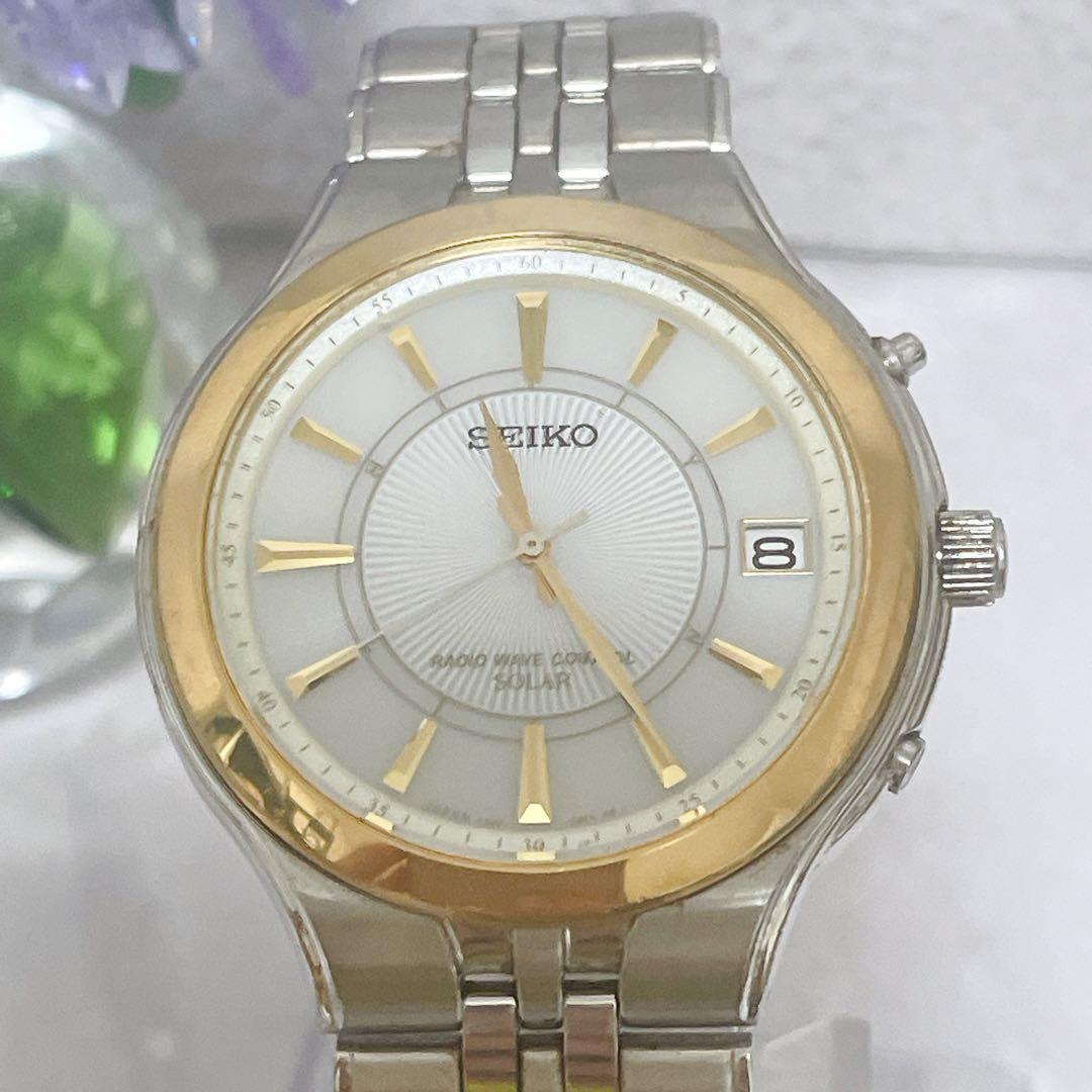 SEIKO 7B42 Solar Men's Watch — Japanese
