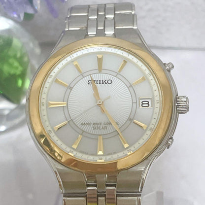 SEIKO 7B42 Solar Men's Watch — Japanese