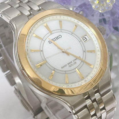 SEIKO 7B42 Solar Men's Watch — Japanese