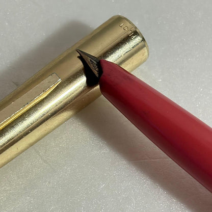 PILOT 14K Gold and Pink Fountain Pen with fine nib, elegant design from Japan