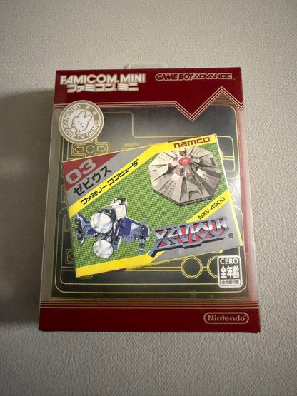 Nintendo Famicom Mini Collection Box with 10 software titles including Zelda showing signs of wear