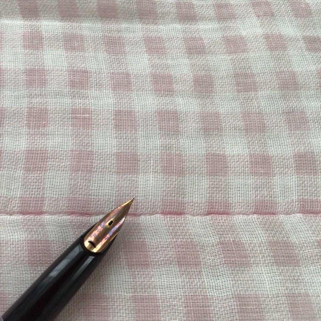 Pilot 14K gold Elite Manifold black fountain pen with cartridge style and slight nib tarnish