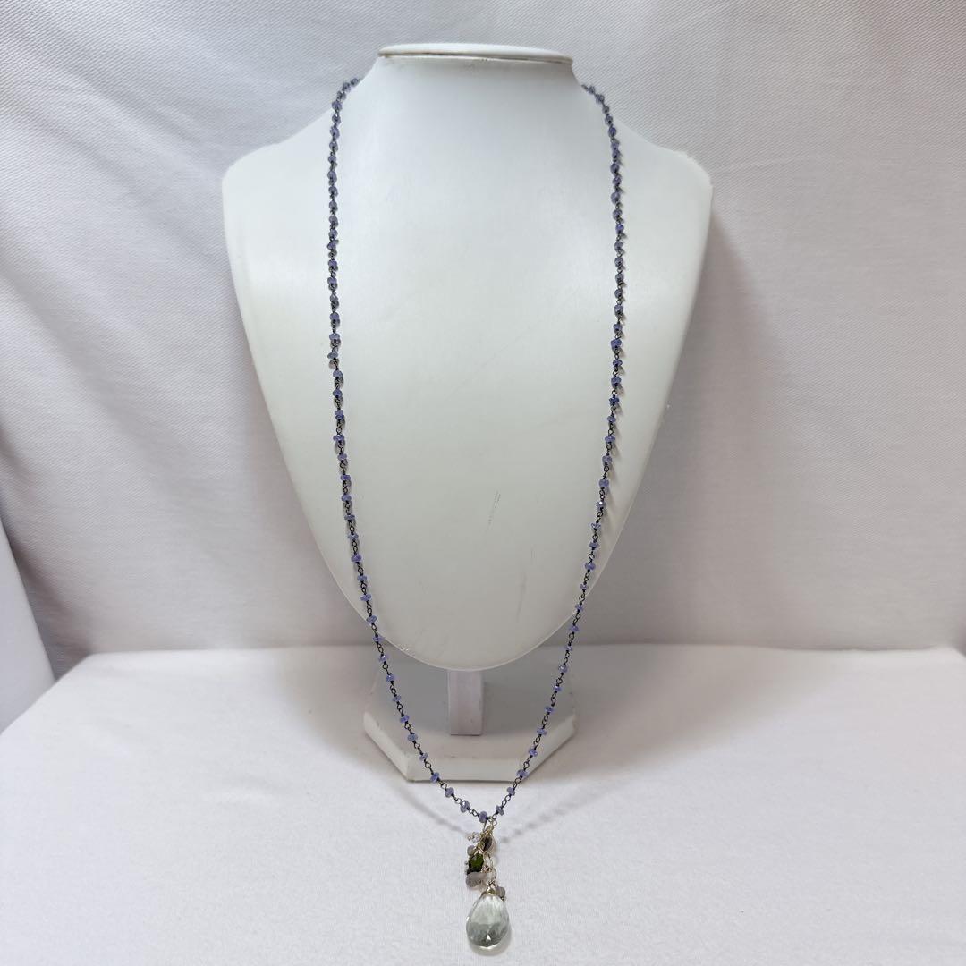 Agate EH Eva Hanusova Agete long necklace with 14K gold-filled magnetic metal and natural stone pendant on 72 cm chain