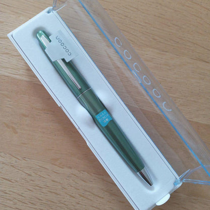 Pilot Kakuna ballpoint pen in Relief Green color with black ink and 0.7mm rotating tip