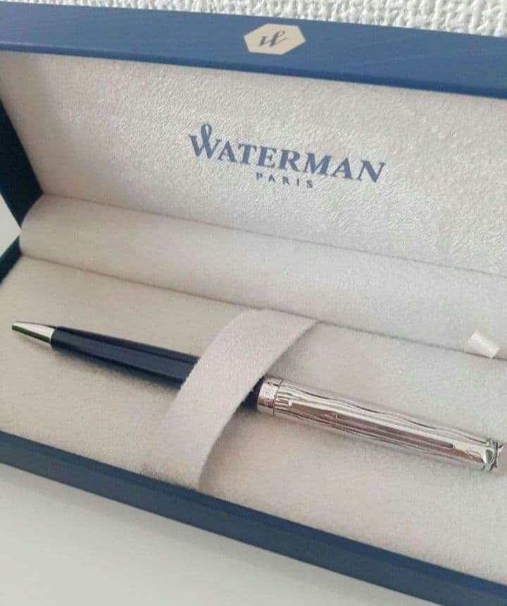 Waterman Metropolitan DX Blue-CTBP ballpoint pen in blue with gift wrap packaging, new condition