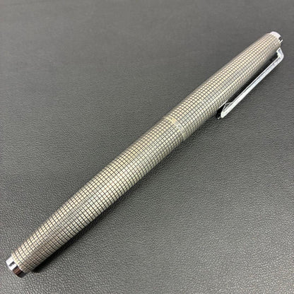 Pilot sterling silver fountain pen with silver body and classic nib shown on white background