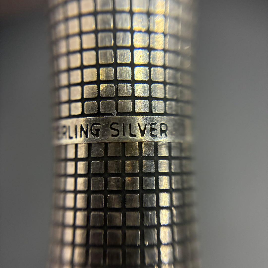 Pilot sterling silver fountain pen with silver body and classic nib shown on white background