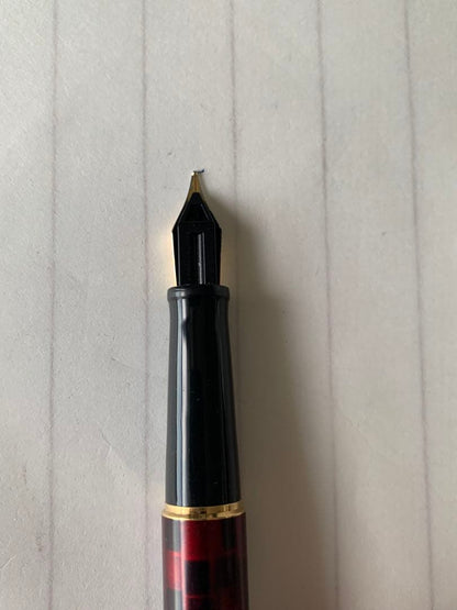 Waterman fountain pen discontinued model showing plated wear on the pen tip