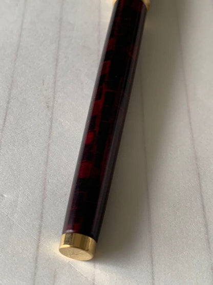 Waterman fountain pen discontinued model showing plated wear on the pen tip