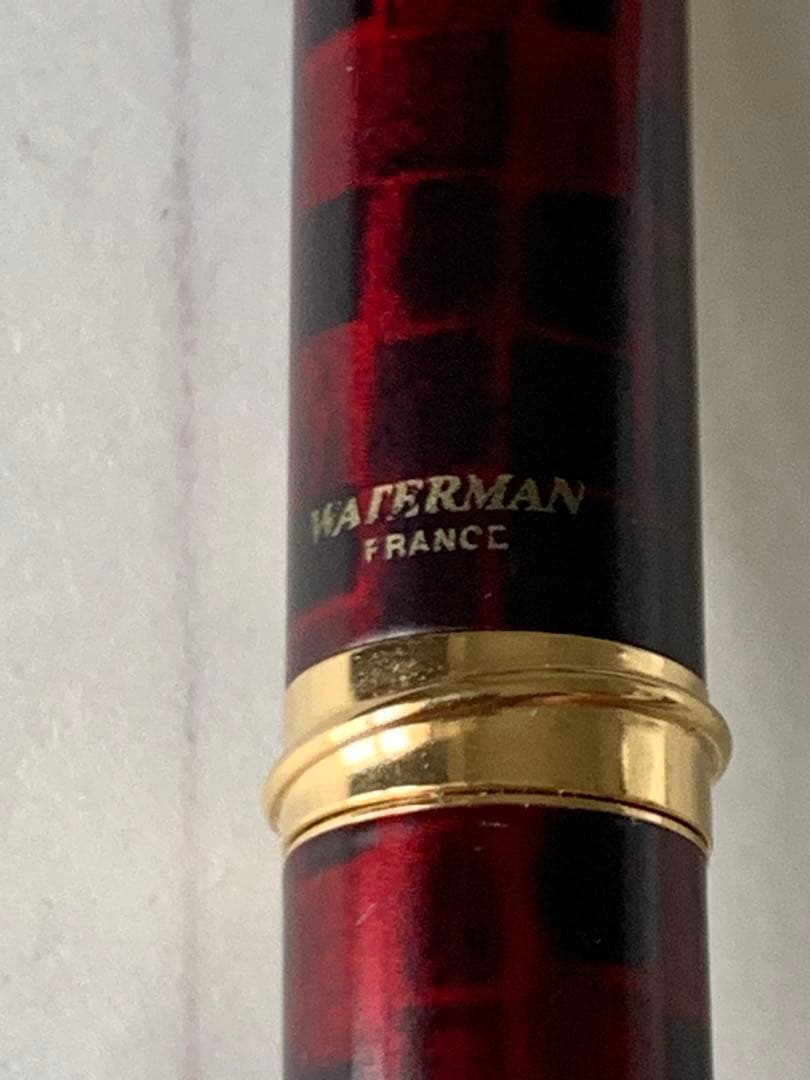 Waterman fountain pen discontinued model showing plated wear on the pen tip