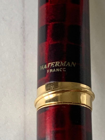 Waterman fountain pen discontinued model showing plated wear on the pen tip