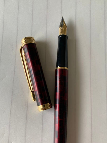 Waterman fountain pen discontinued model showing plated wear on the pen tip