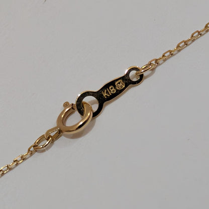 Mikimoto pearl and diamond necklace in 18K yellow gold with 7.0mm pearl and 40cm chain