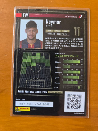 Neymar Signed Trading Card 11 — Japanese