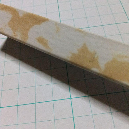 Black Pilot Desk Pen with 14K gold nib showing scratches and discoloration, accompanied by damaged storage box