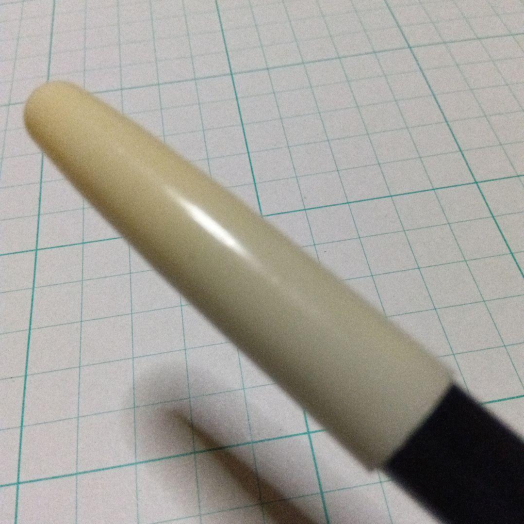 Black Pilot Desk Pen with 14K gold nib showing scratches and discoloration, accompanied by damaged storage box