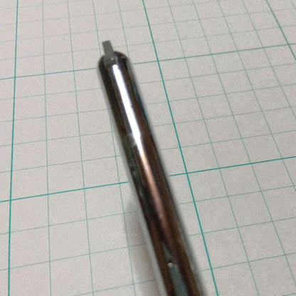 Black Pilot Desk Pen with 14K gold nib showing scratches and discoloration, accompanied by damaged storage box