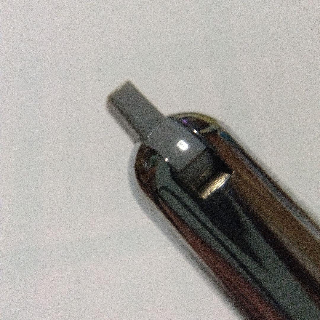 Black Pilot Desk Pen with 14K gold nib showing scratches and discoloration, accompanied by damaged storage box