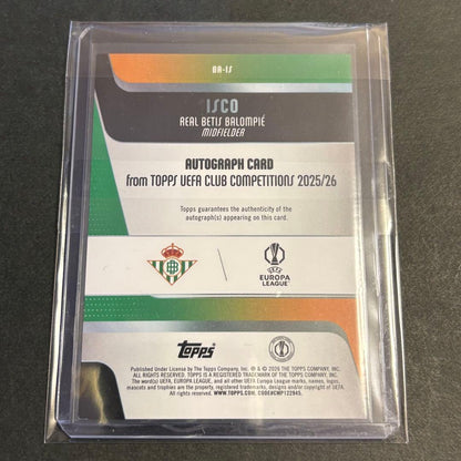 2026 Topps Isco Red Parallel Autograph Card — 4/5 — Japanese