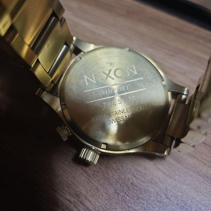 NIXON Gold Quartz Men's Watch — Japanese