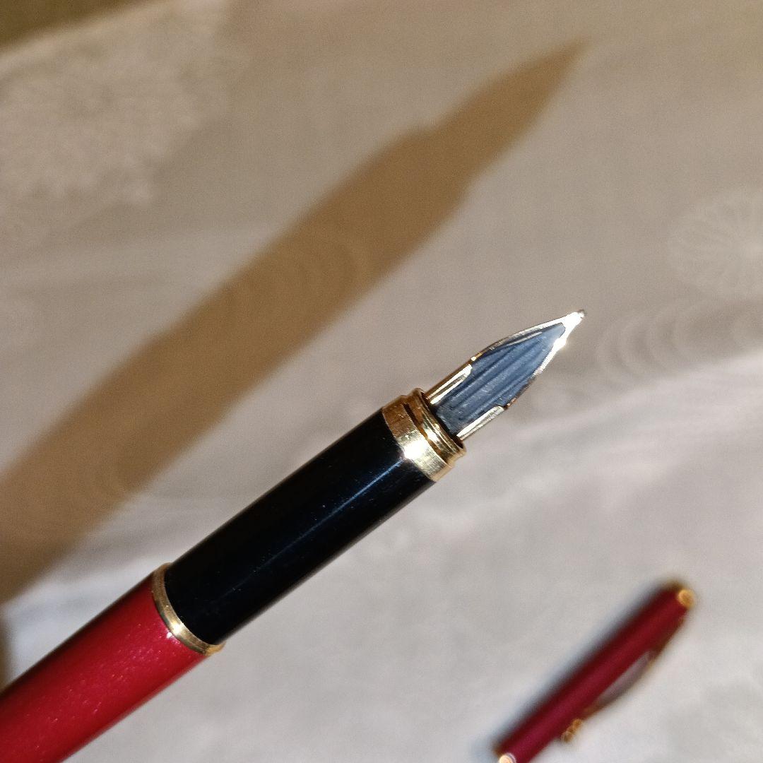 Red PILOT Cavalier fountain pen with fine nib, made in Japan
