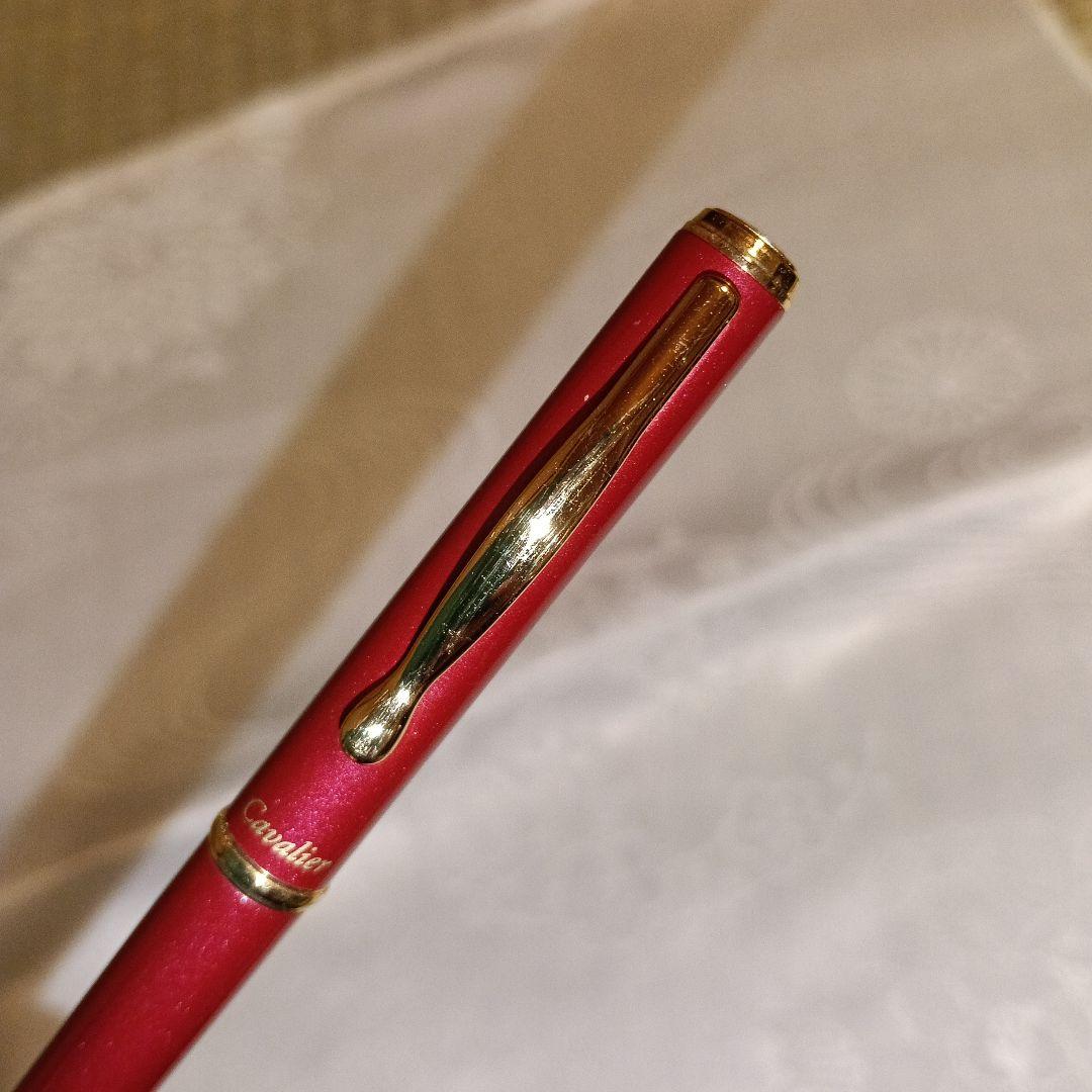 Red PILOT Cavalier fountain pen with fine nib, made in Japan