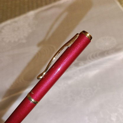 Red PILOT Cavalier fountain pen with fine nib, made in Japan