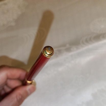 Red PILOT Cavalier fountain pen with fine nib, made in Japan
