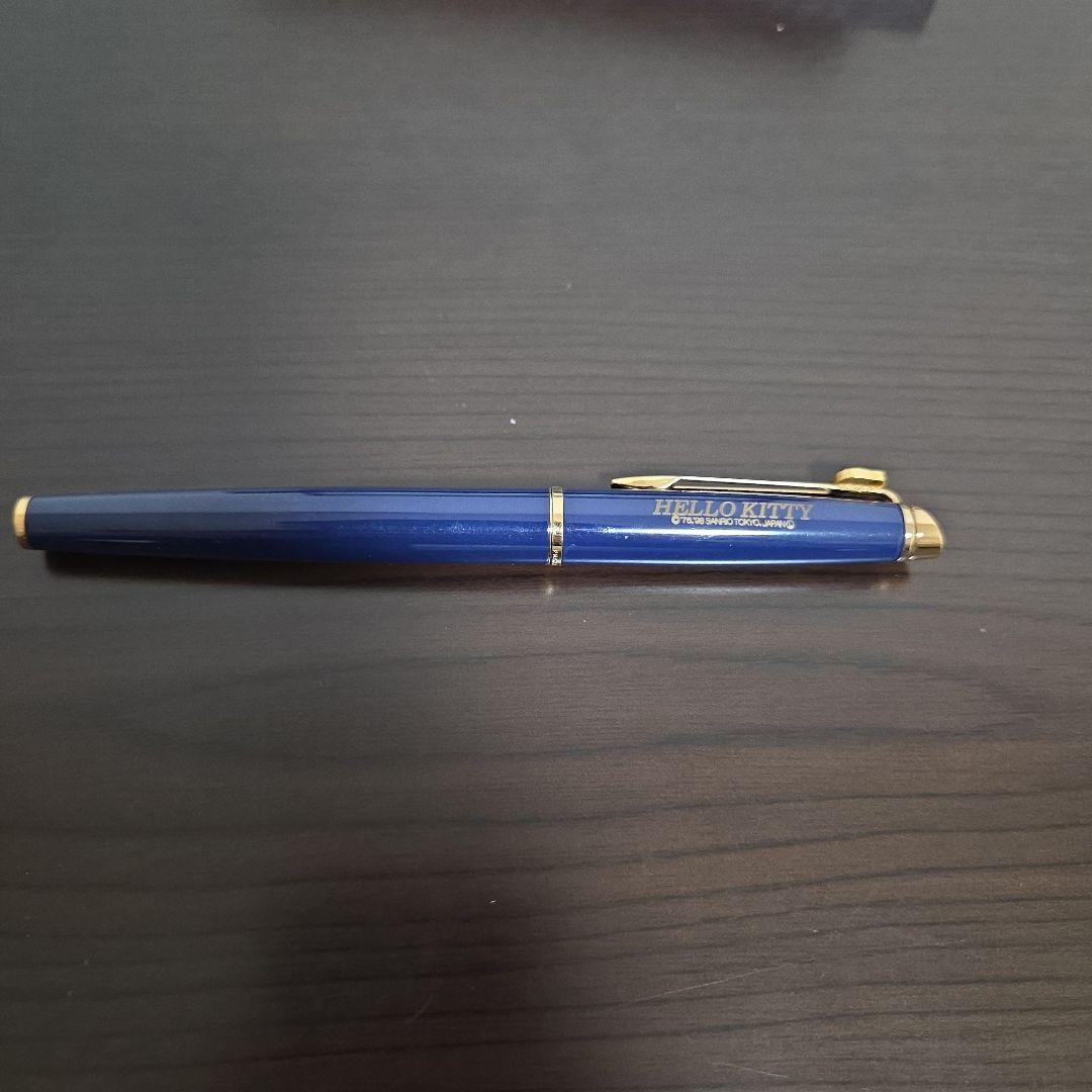 WATERMAN HELLO KITTY Blue fountain pen with gold clip and decoration