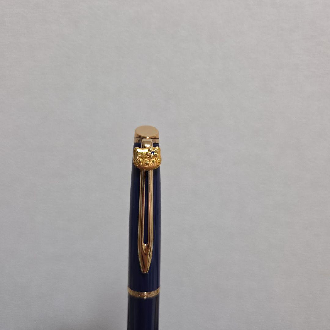 WATERMAN HELLO KITTY Blue fountain pen with gold clip and decoration