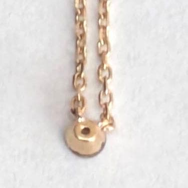 agete Law yellow gold necklace featuring one pearl and a small diamond, 40 cm length with 3 cm adjuster