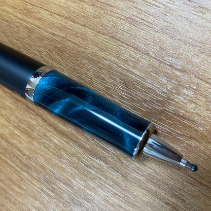 Pilot Timeline Eternal Blue oil-based ballpoint pen with fine 0.7 mm black tip and double action push mechanism