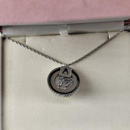 Tasaki pearl necklace with large 15mm mother-of-pearl pearls on a 62cm silver chain with T-Stamp