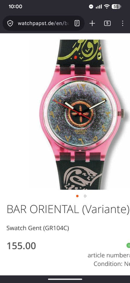 swatch GR104 Quartz Men's — Japanese