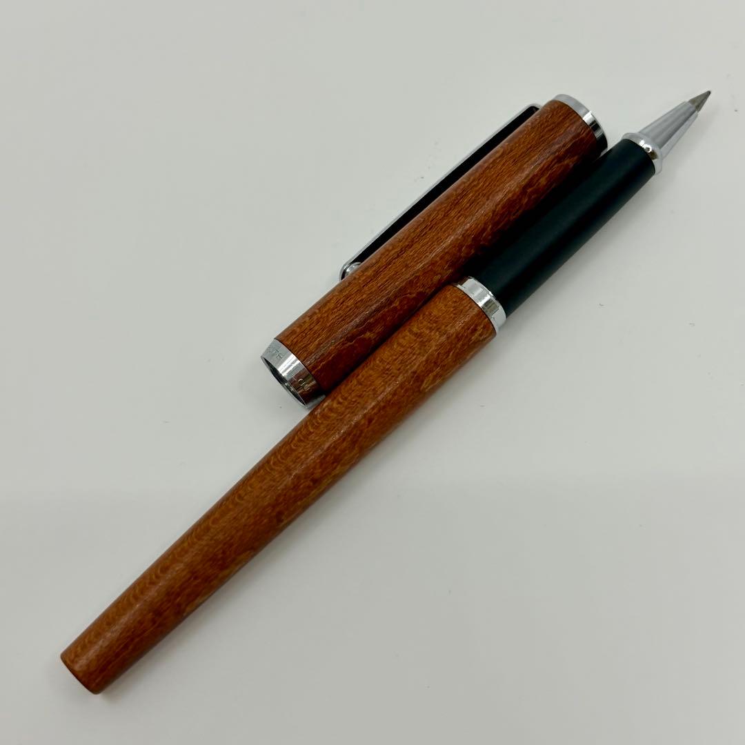 Vintage Pilot Loiret ballpoint pen with wooden maple body, old and used condition