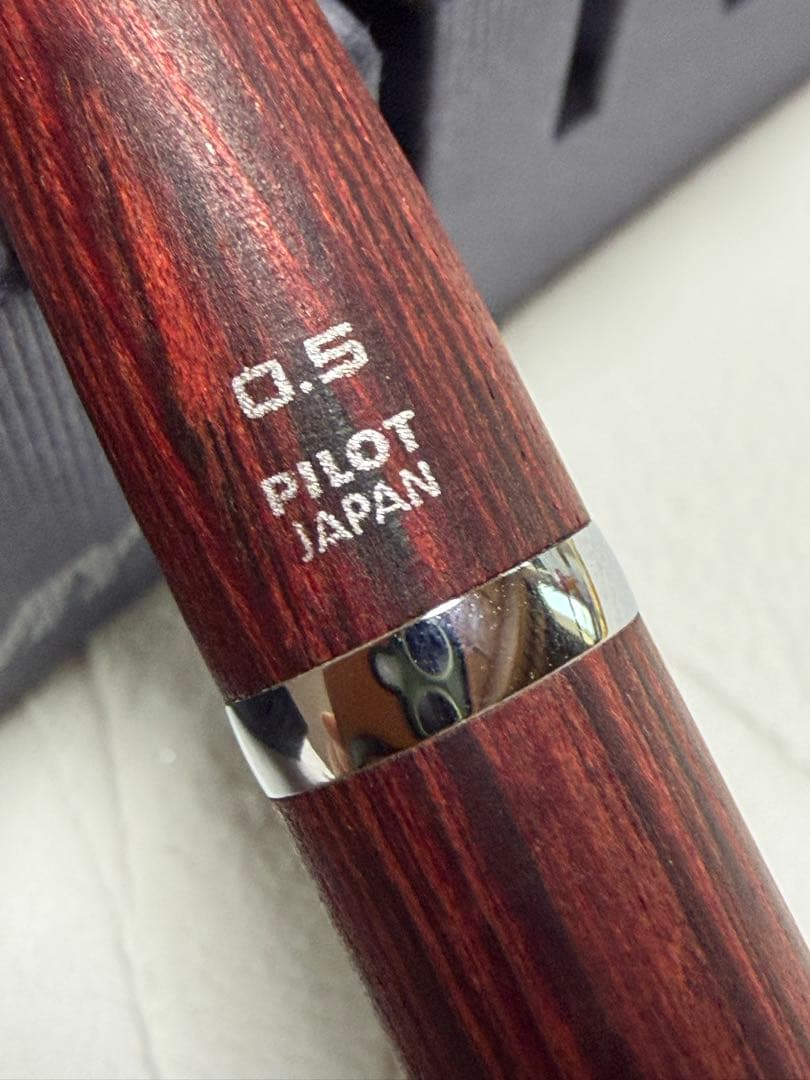 Pilot S30 mechanical pencil with 0.5mm lead and wooden body shown with attached ruler