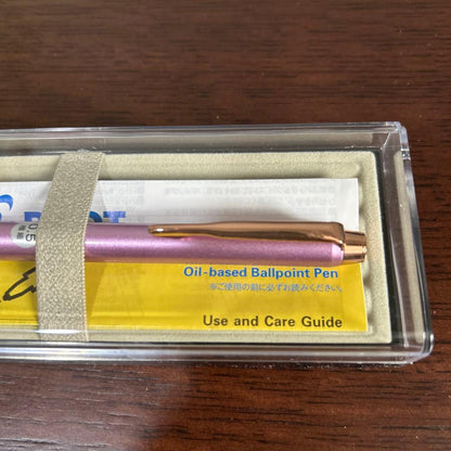 New PILOT pink oil-based ballpoint pen with instruction manual
