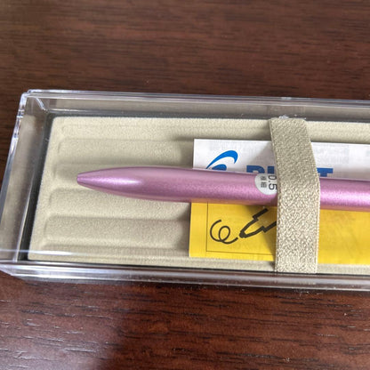 New PILOT pink oil-based ballpoint pen with instruction manual