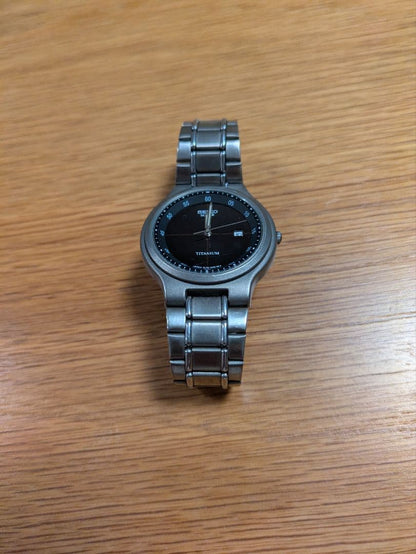 SEIKO TITANIUM SOLAR Men's Watch — Japanese