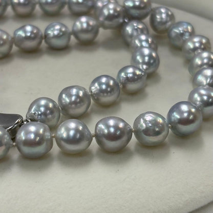 Ise Shima Isu Bay Akoya Pearl Necklace with 8.5-9mm uncolored pearls on a 45cm strand