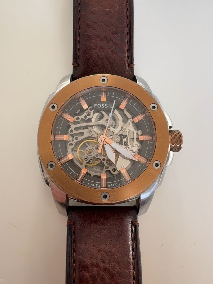 FOSSIL 自動巻き時計 スケルトンダイヤル Automatic Men's Watch — Japanese