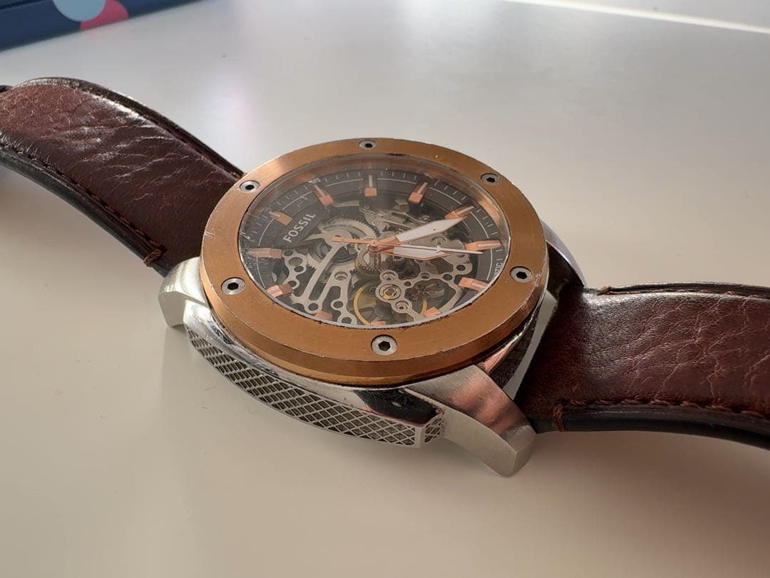 FOSSIL 自動巻き時計 スケルトンダイヤル Automatic Men's Watch — Japanese