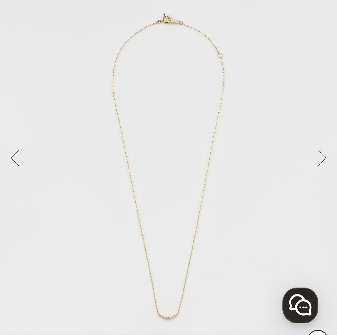 Agatte Diamond K10 gold necklace with adjustable length and simple elegant diamond design