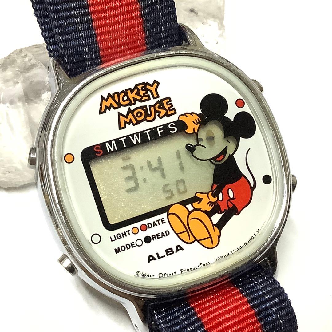 SEIKO Mickey Mouse Digital WK01 Men's Watch — Japanese